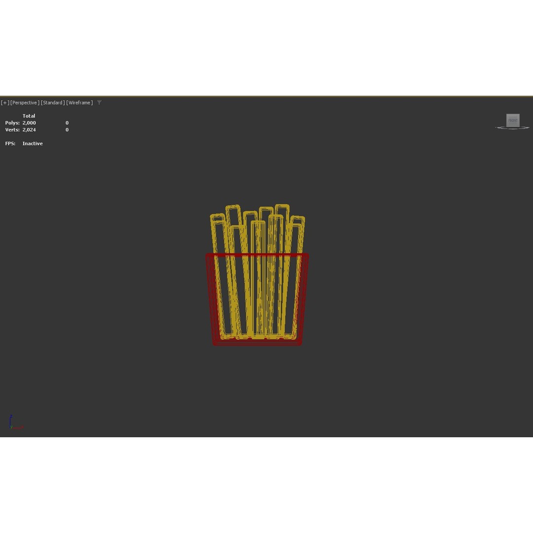 French Fries 3D Model – Low Poly Game Asset, FBX, PBR Textures - View 7