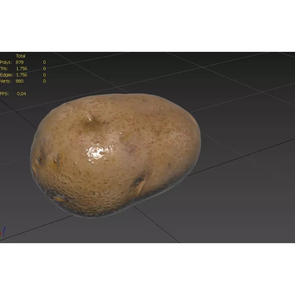 Potato M11 3D Model – Low Poly Game Asset, FBX, PBR Textures - View 3