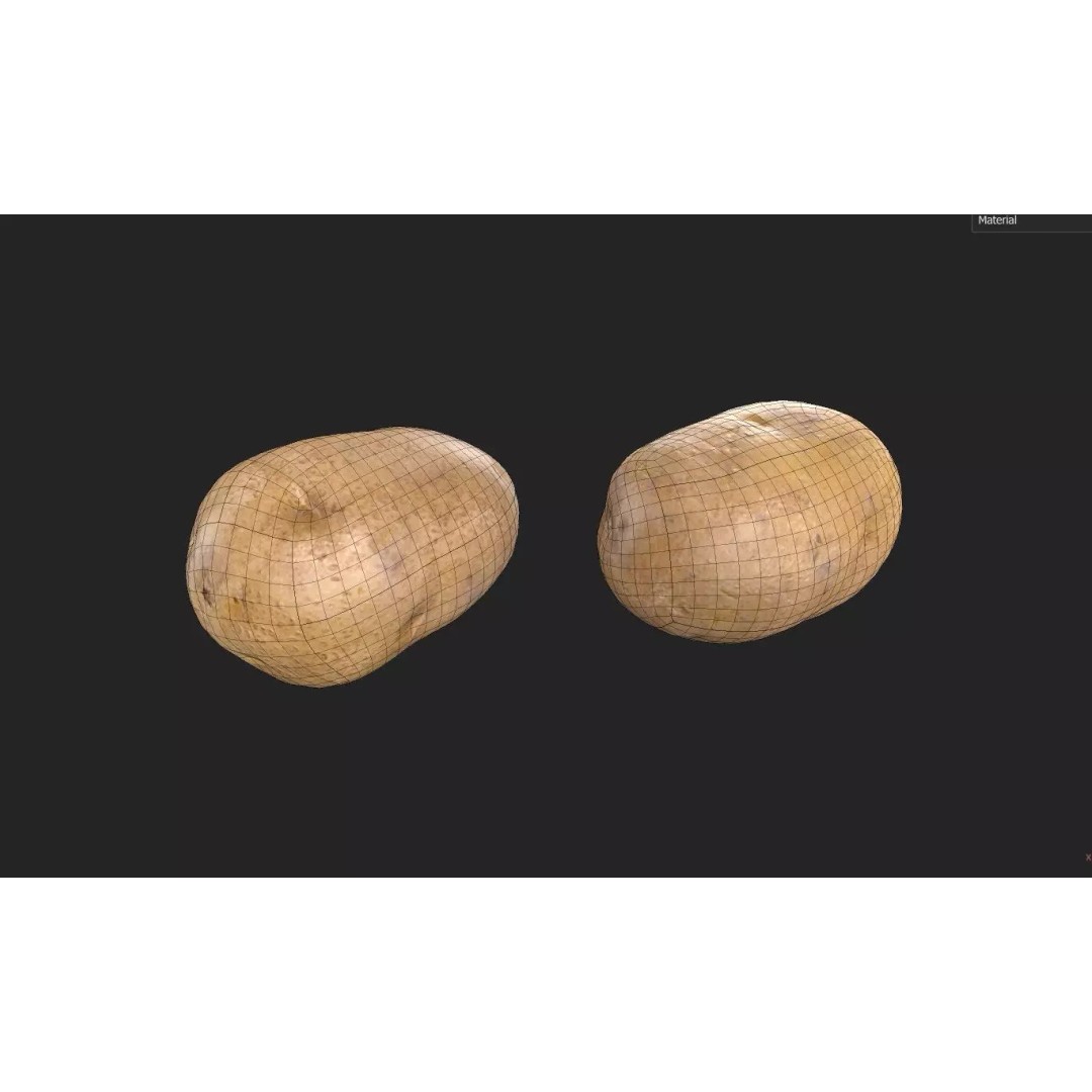 Potato M11 3D Model – Low Poly Game Asset, FBX, PBR Textures - View 4