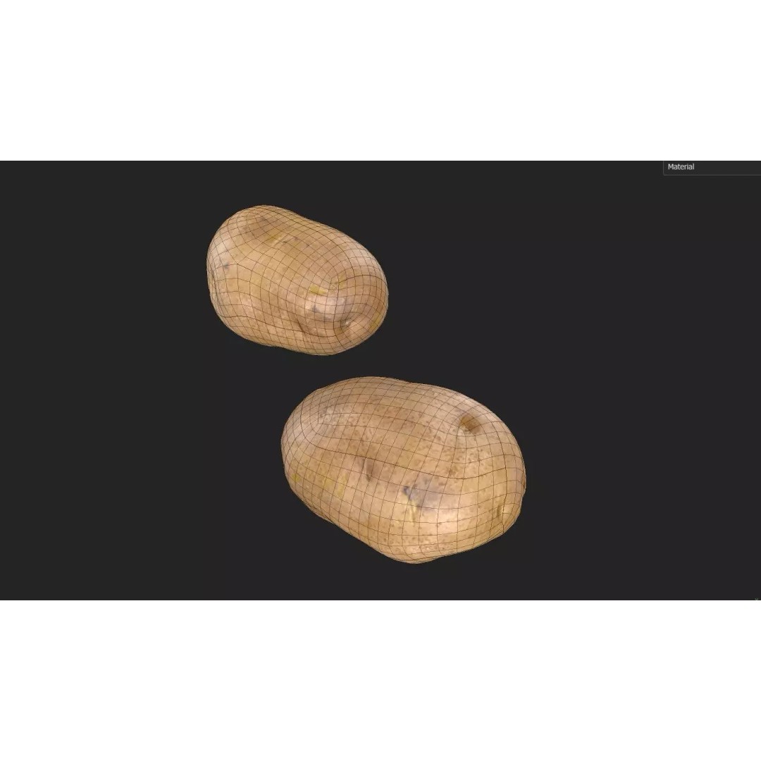 Potato M11 3D Model – Low Poly Game Asset, FBX, PBR Textures - View 8