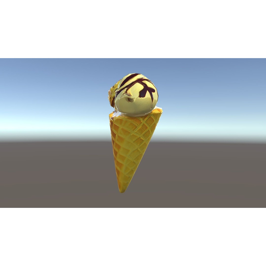 Realistic Ice Cream Cone 3D Model – Low Poly Game Asset, FBX - View 29