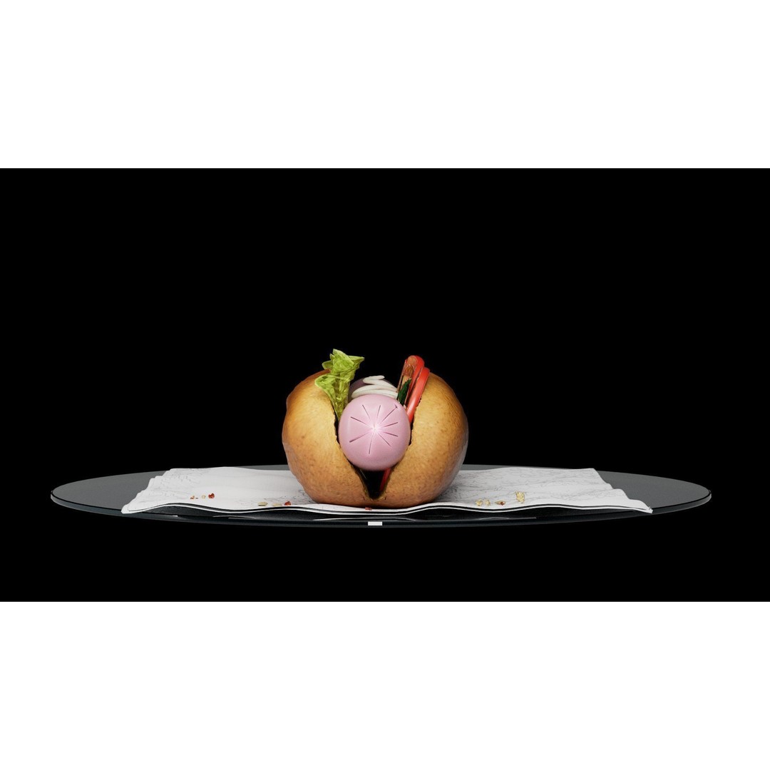 Hotdog 3D Model – Realistic Food Asset with Textures, FBX - View 3