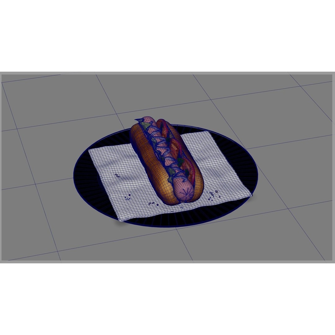 Hotdog 3D Model – Realistic Food Asset with Textures, FBX - View 30