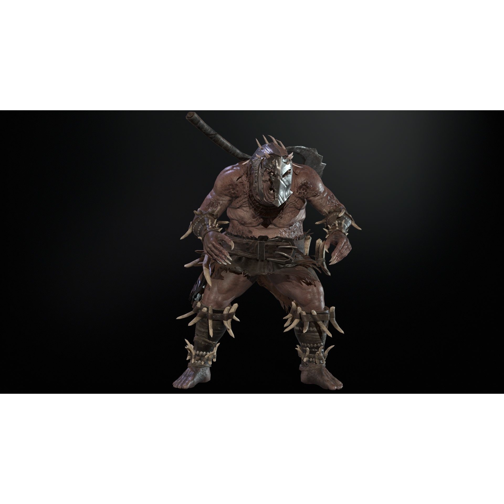Butcher - Low-Poly Game-Ready 3D Model - View 11