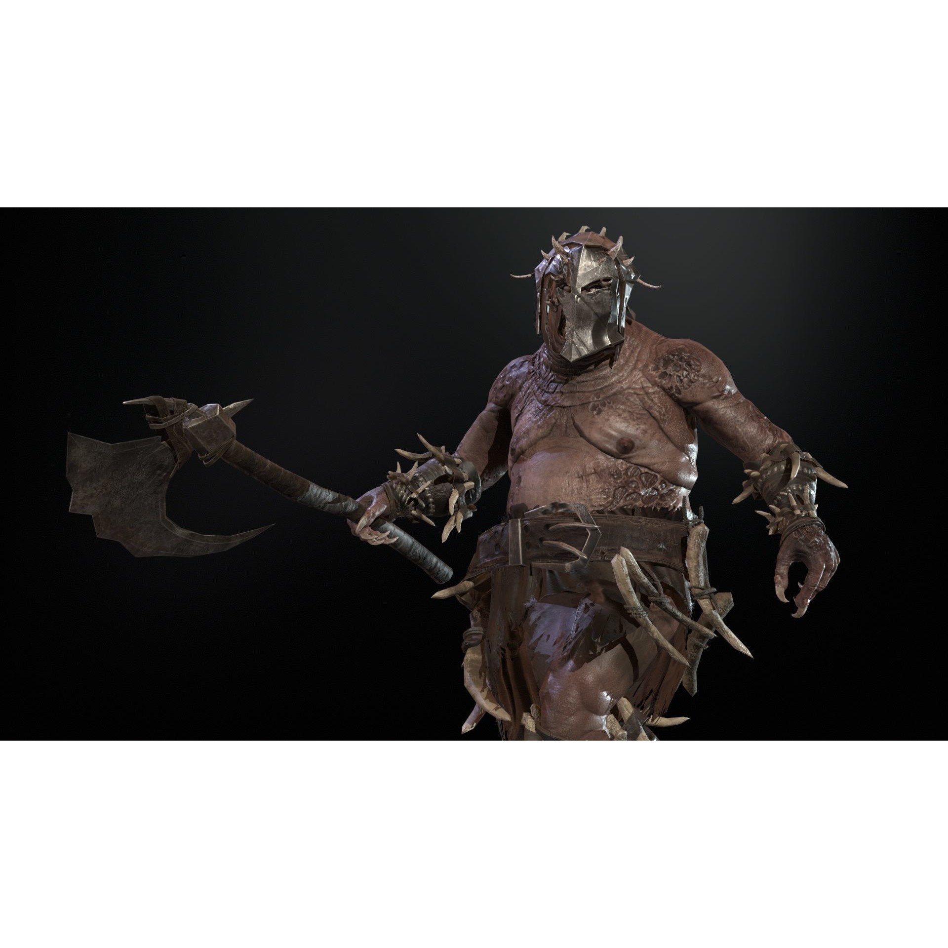 Butcher - Low-Poly Game-Ready 3D Model - View 12