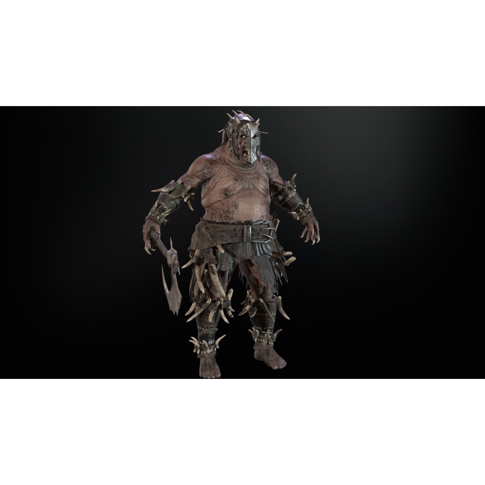 Butcher - Low-Poly Game-Ready 3D Model - View 22