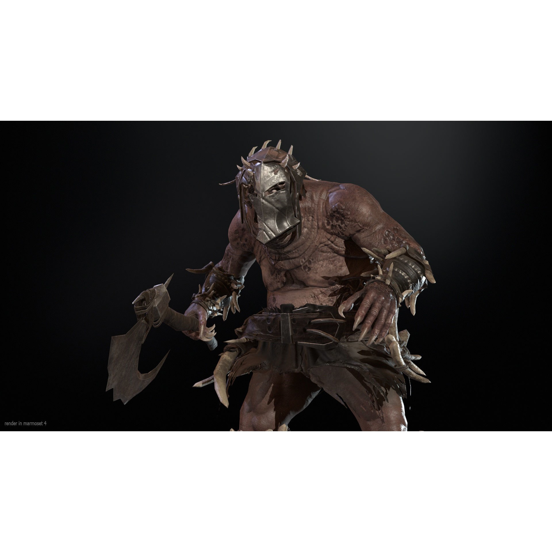 Butcher - Low-Poly Game-Ready 3D Model - View 3