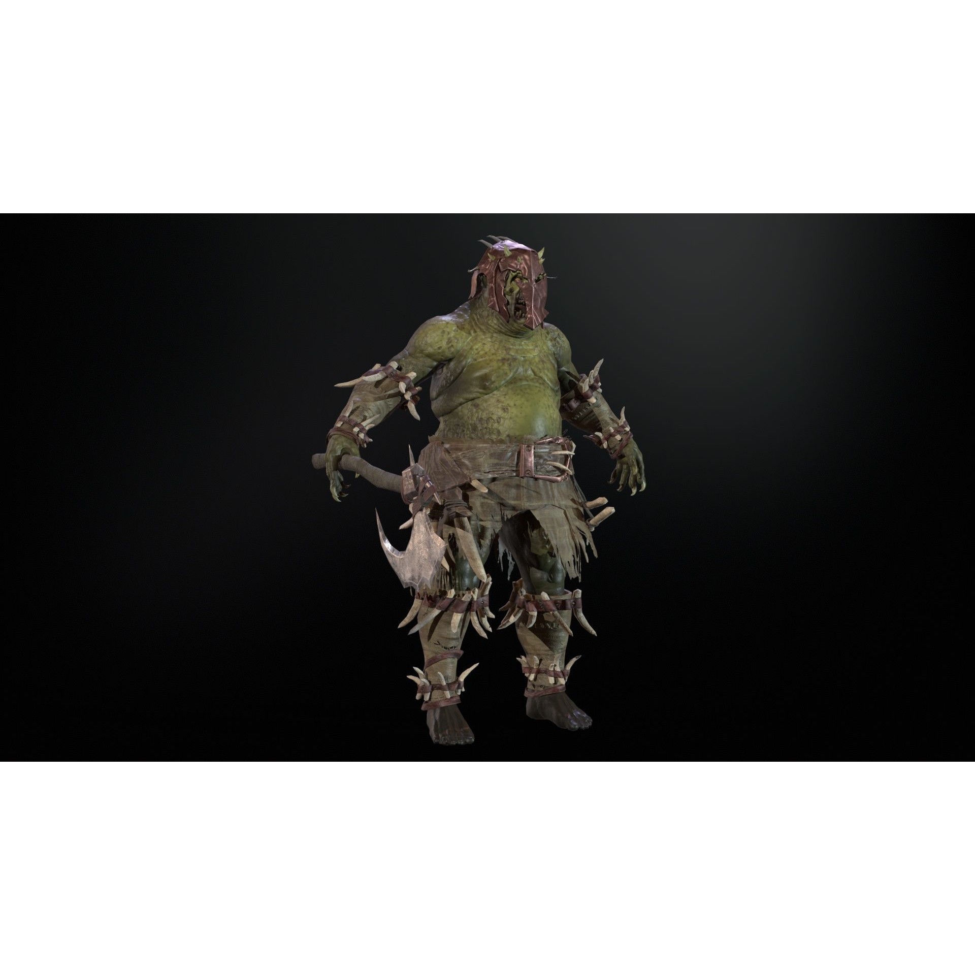 Butcher - Low-Poly Game-Ready 3D Model - View 30