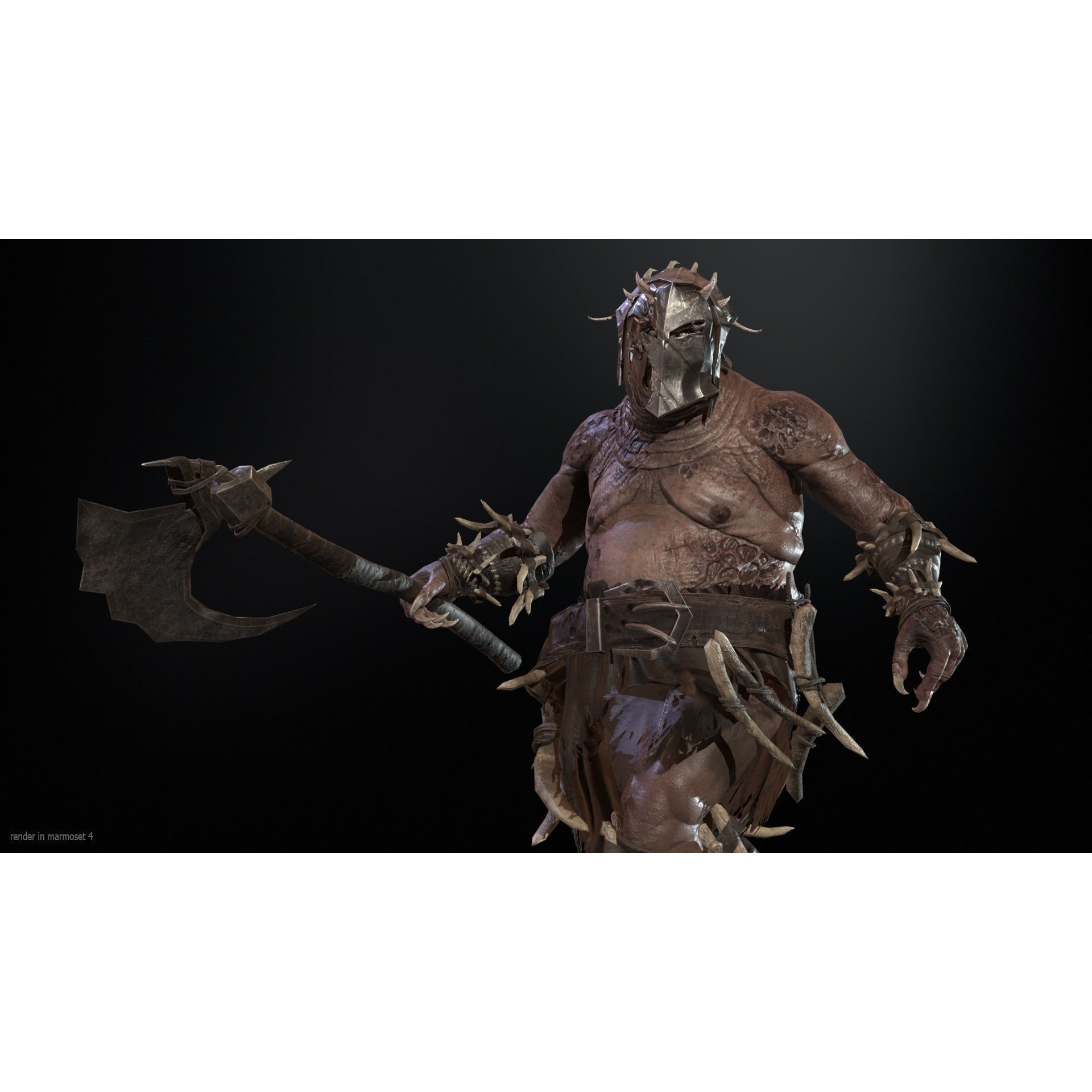 Butcher - Low-Poly Game-Ready 3D Model - View 6