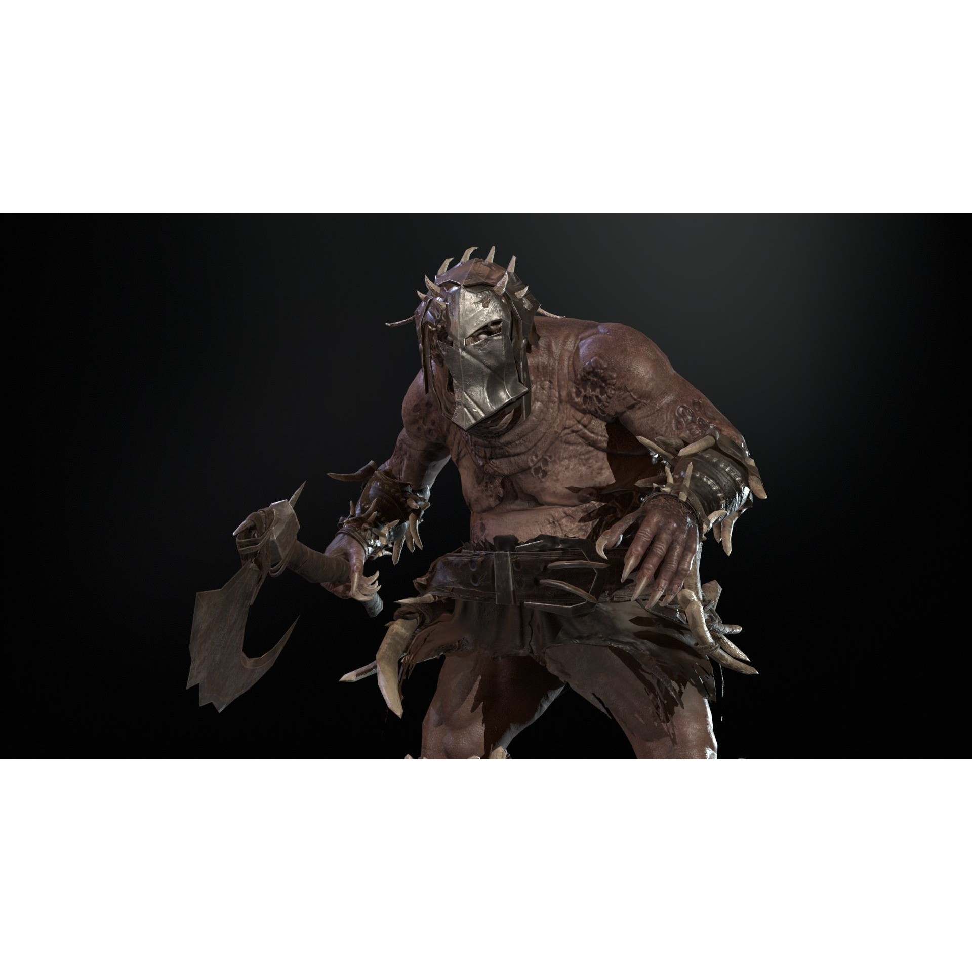 Butcher - Low-Poly Game-Ready 3D Model - View 8