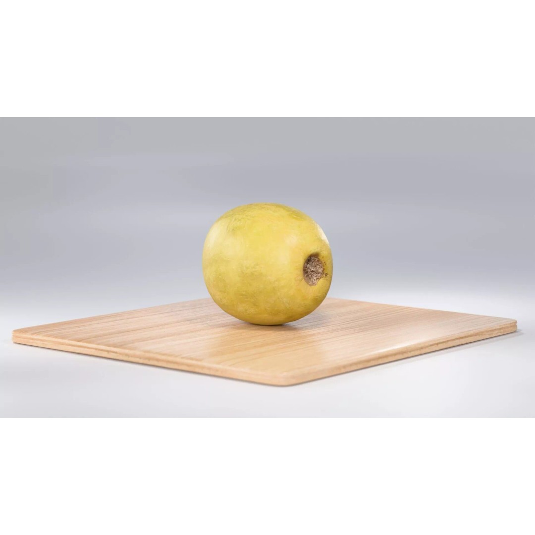 Lemon 3D Model – Photorealistic PBR Low Poly Asset, FBX, OBJ - View 3