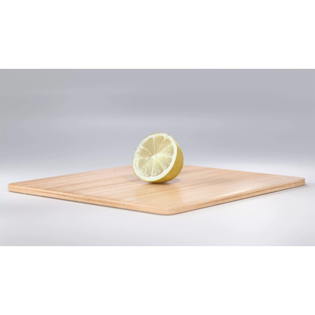 Lemon 3D Model – Photorealistic PBR Low Poly Asset, FBX, OBJ - View 5