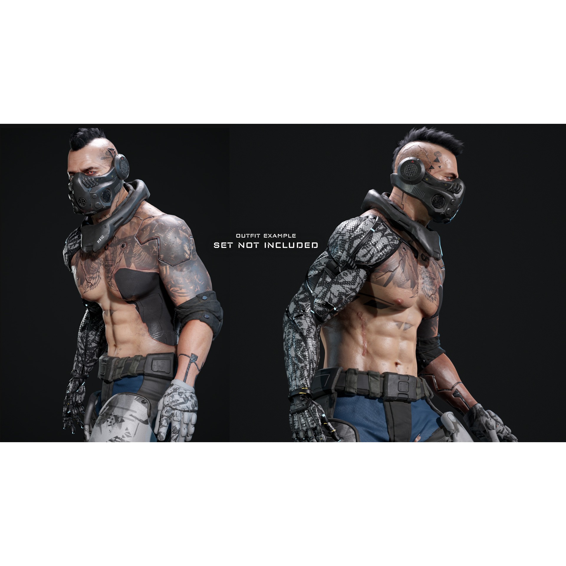 Base Male Sci-Fi Character - Low-Poly Game-Ready 3D Model