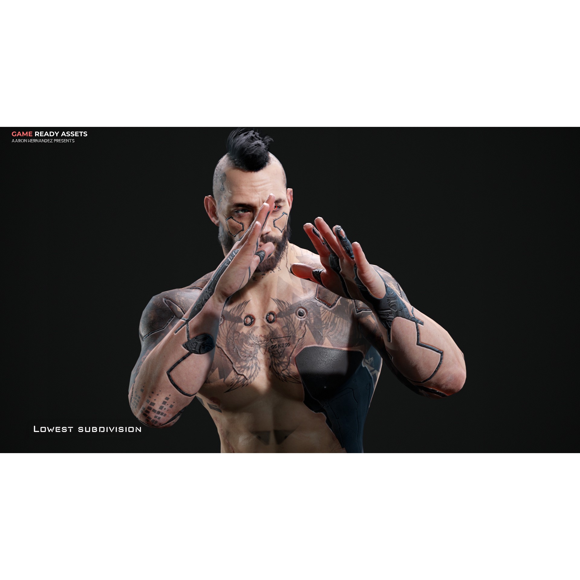 Base Male Sci-Fi Character - Low-Poly Game-Ready 3D Model - View 12