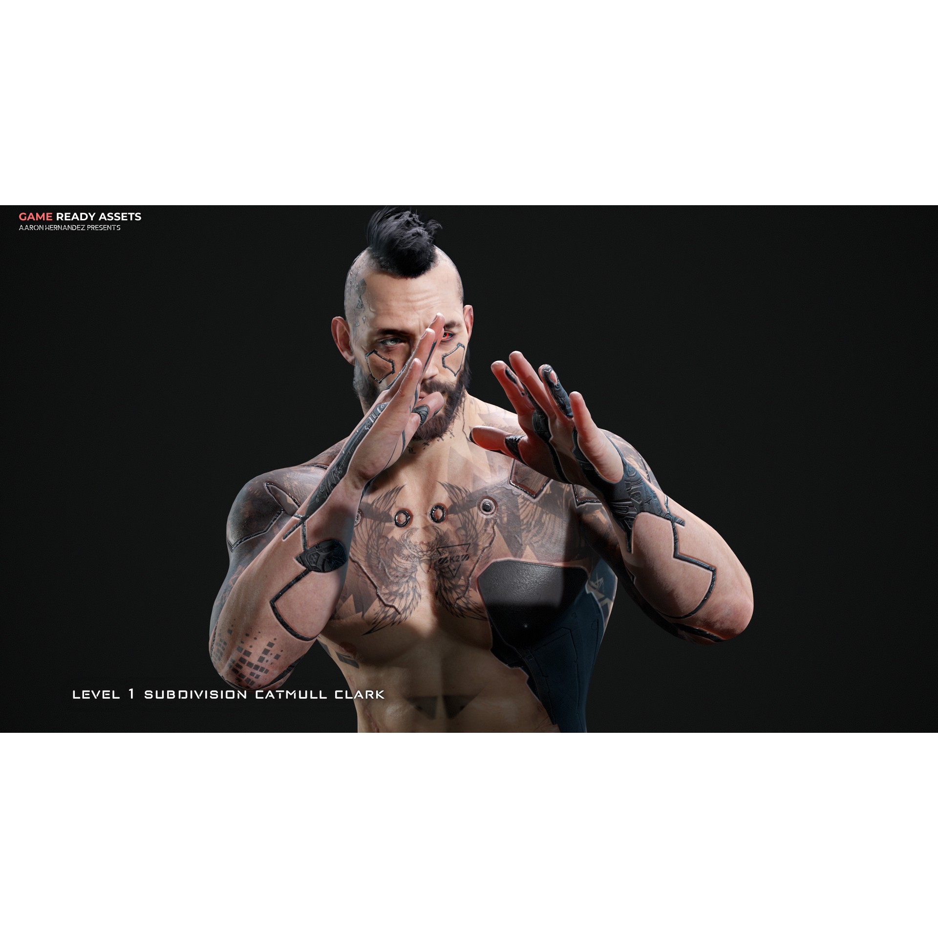 Base Male Sci-Fi Character - Low-Poly Game-Ready 3D Model - View 13