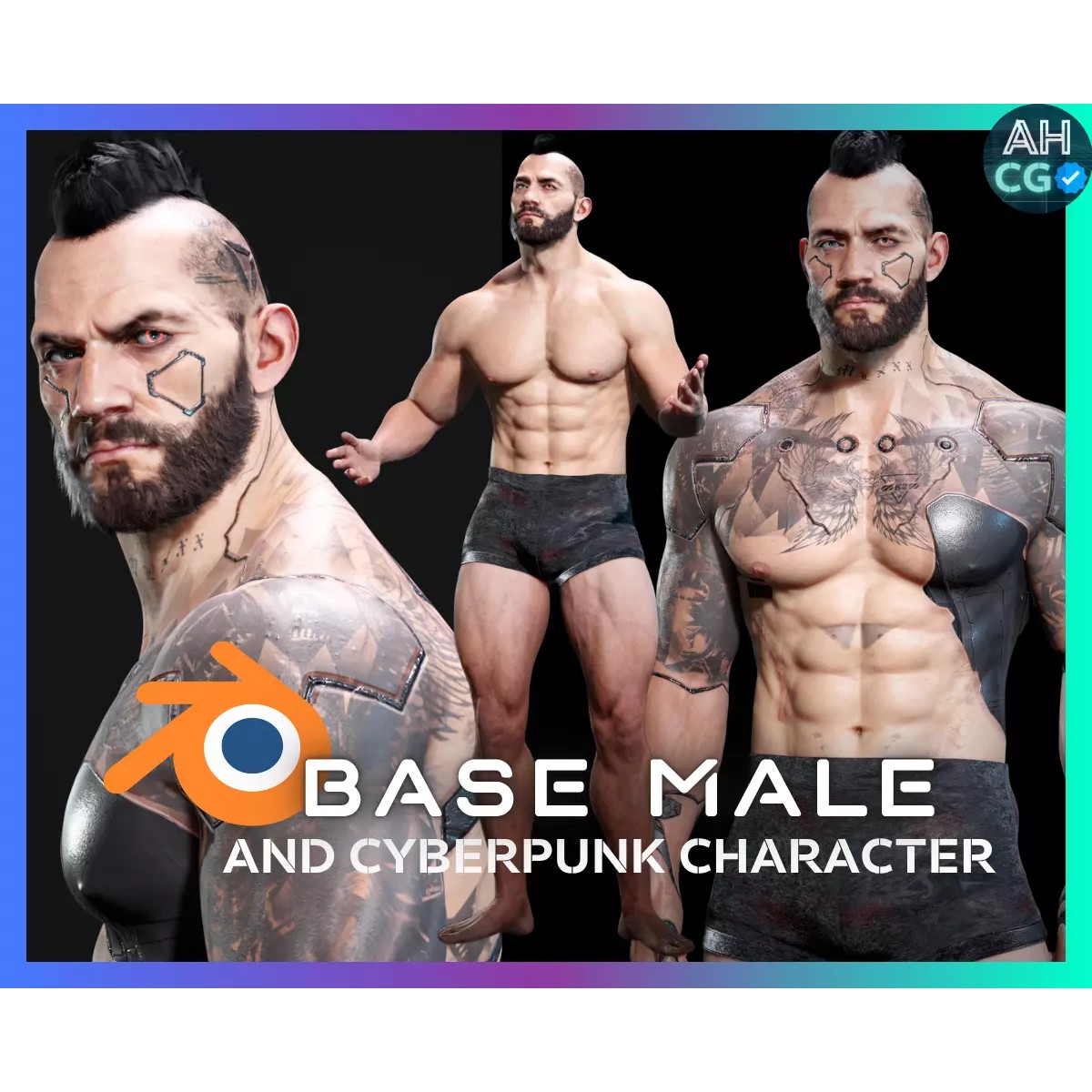 Base Male Sci-Fi Character - Low-Poly Game-Ready 3D Model - View 2