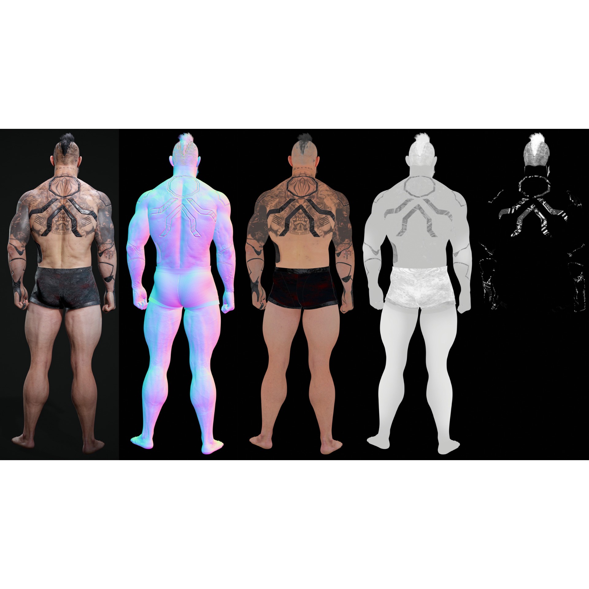 Base Male Sci-Fi Character - Low-Poly Game-Ready 3D Model - View 21