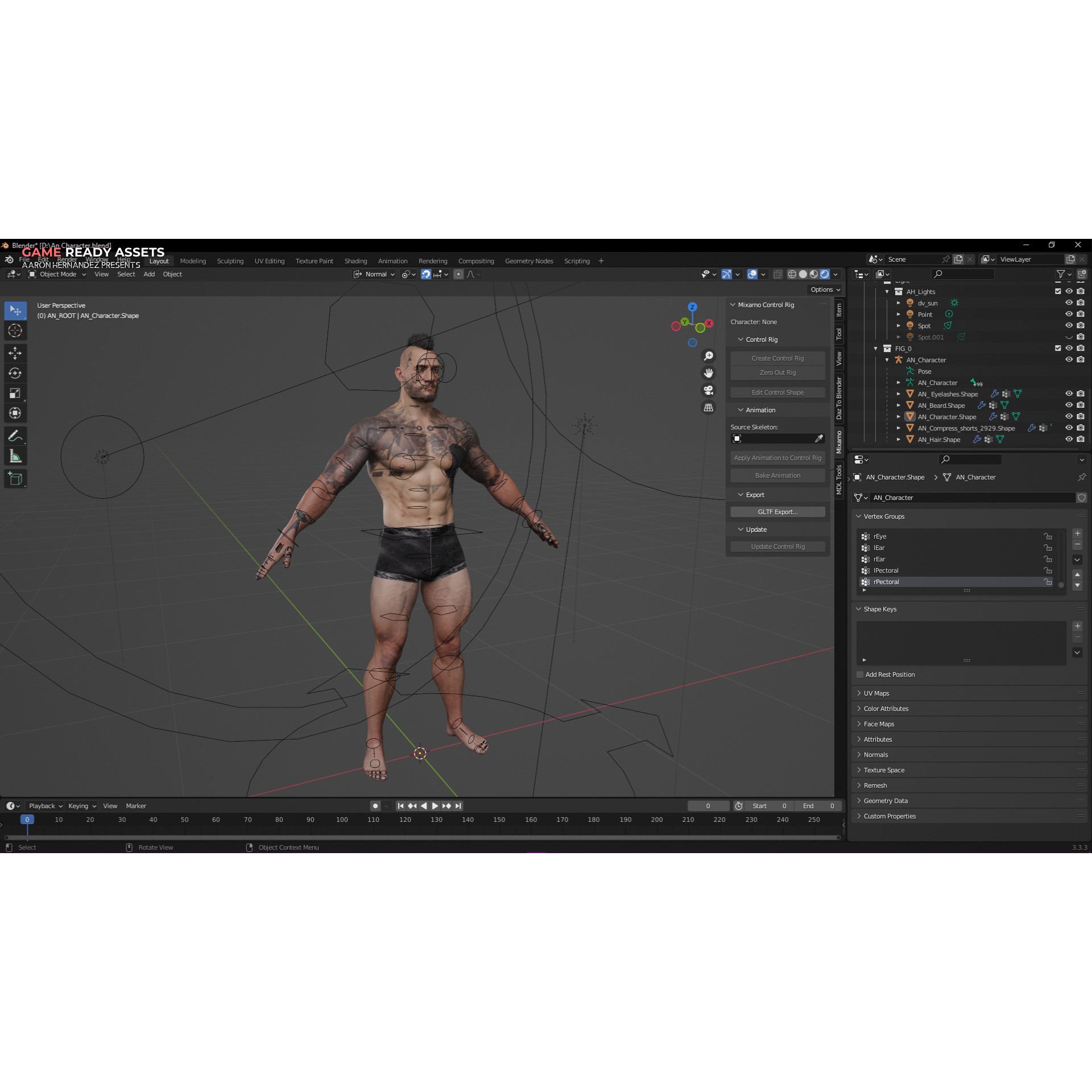 Base Male Sci-Fi Character - Low-Poly Game-Ready 3D Model - View 31