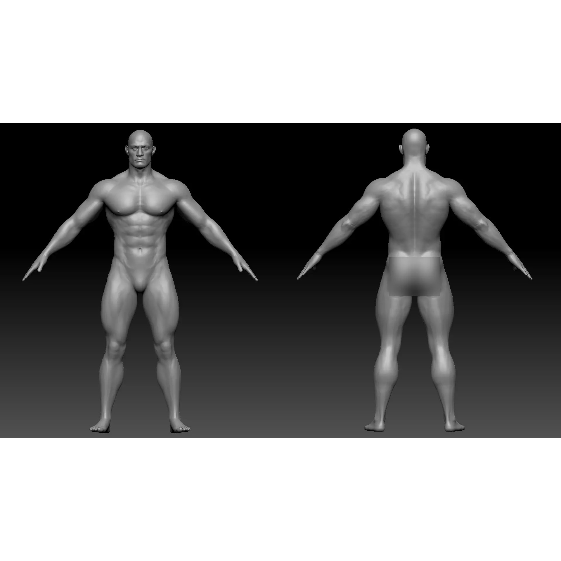Base Male Sci-Fi Character - Low-Poly Game-Ready 3D Model - View 36