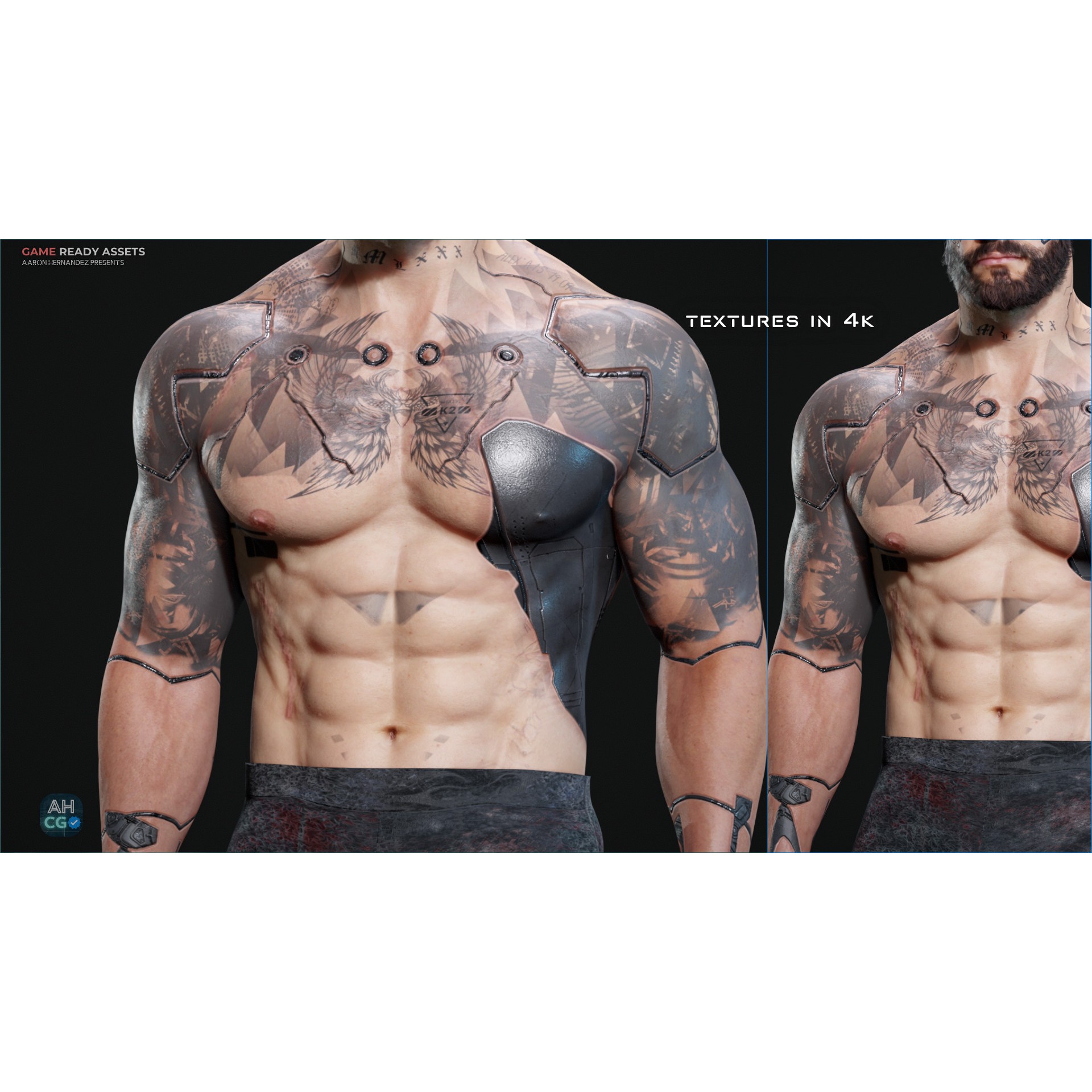 Base Male Sci-Fi Character - Low-Poly Game-Ready 3D Model - View 6
