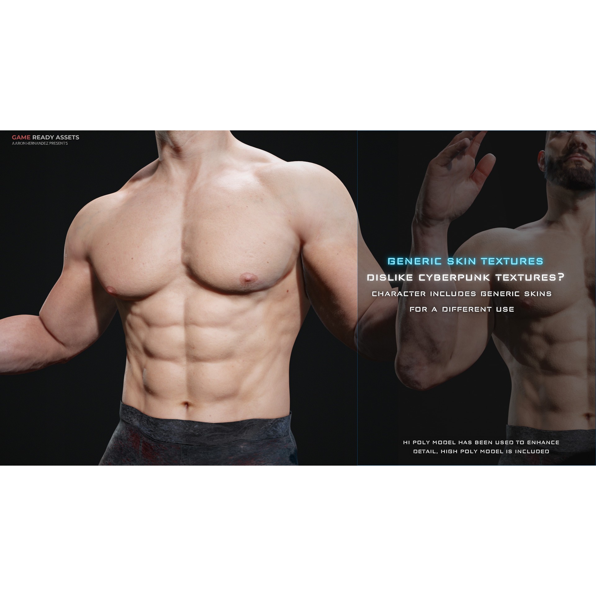 Base Male Sci-Fi Character - Low-Poly Game-Ready 3D Model - View 8