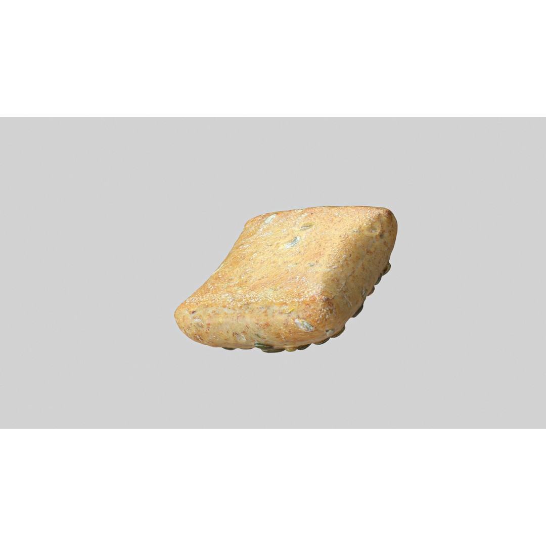 Pumpkin Bread Roll 3D Model – Low Poly PBR Asset, FBX, OBJ - View 6