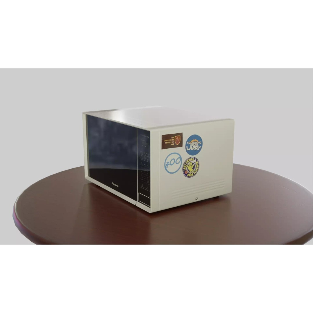 Microwave 3D Model – Low Poly Photorealistic Kitchen Asset, FBX, OBJ - View 2