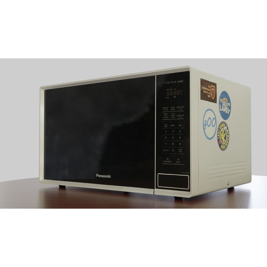 Microwave 3D Model – Low Poly Photorealistic Kitchen Asset, FBX, OBJ - View 3