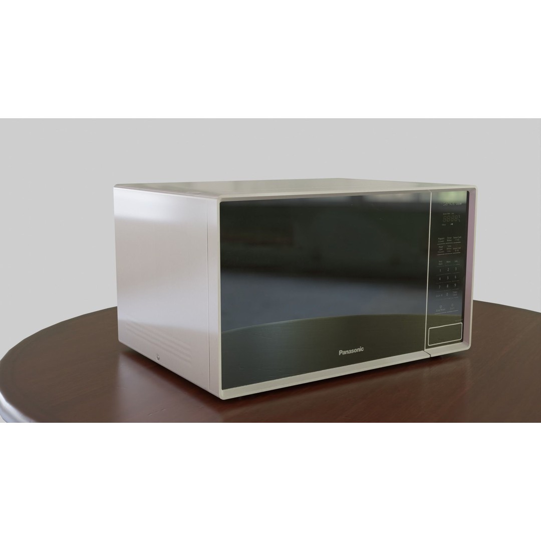 Microwave 3D Model – Low Poly Photorealistic Kitchen Asset, FBX, OBJ - View 4