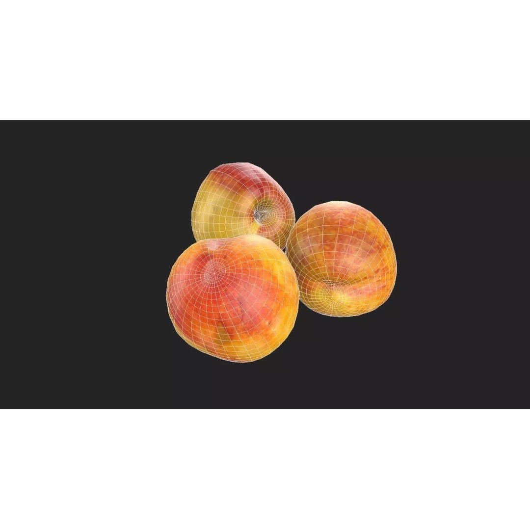 Nectarin 3D Model – Low Poly Fruit Asset with PBR Textures