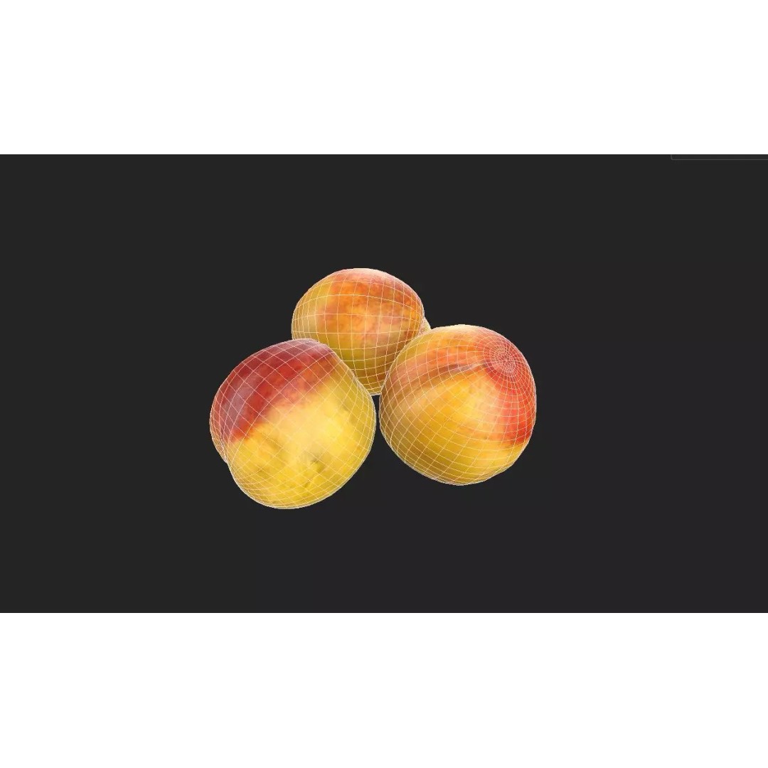 Nectarin 3D Model – Low Poly Fruit Asset with PBR Textures - View 3