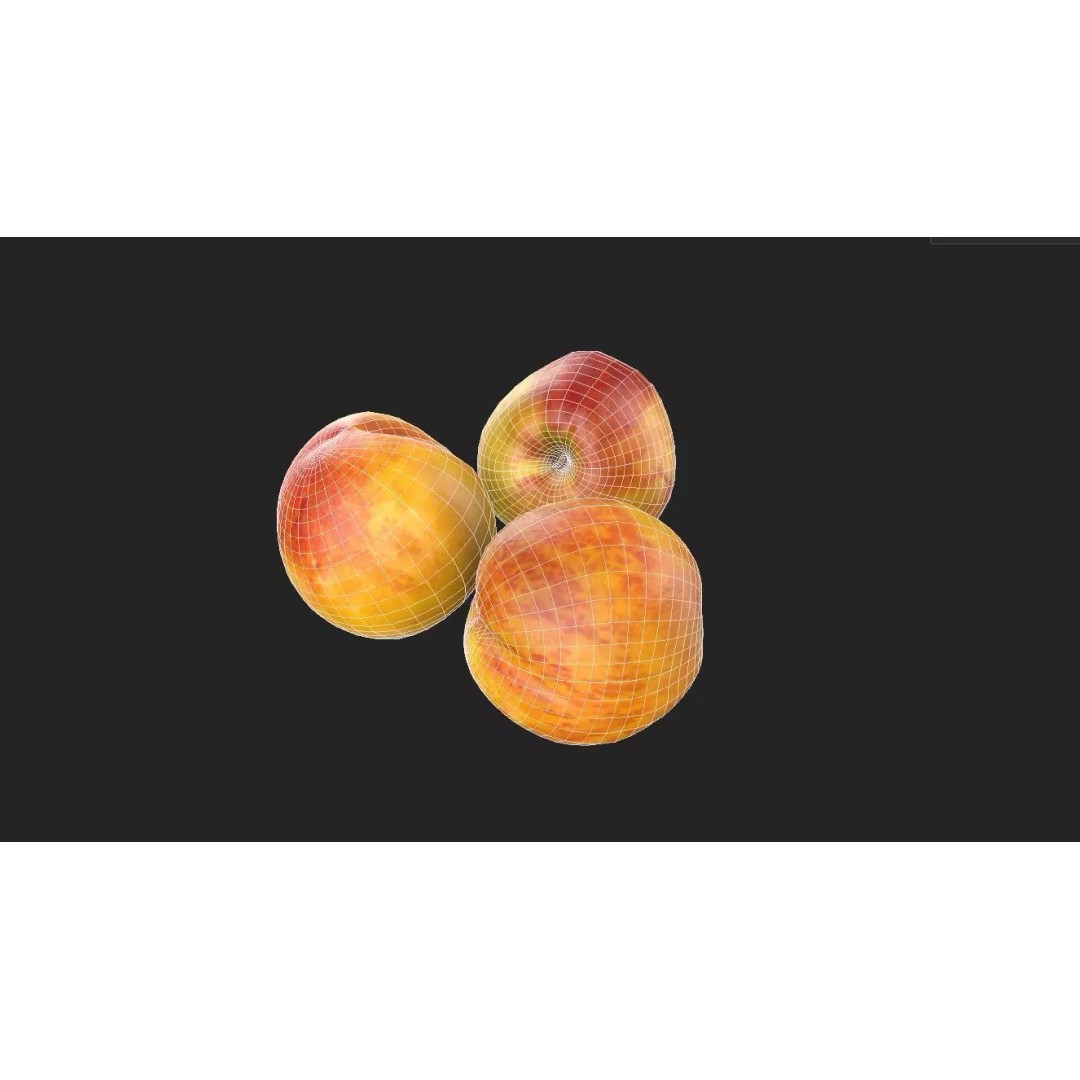Nectarin 3D Model – Low Poly Fruit Asset with PBR Textures - View 8