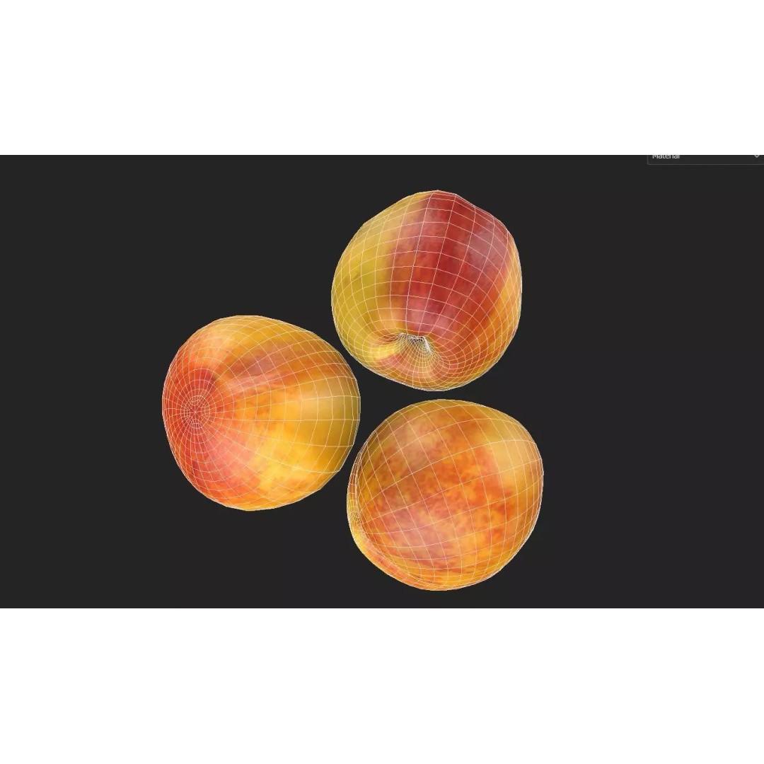 Nectarin 3D Model – Low Poly Fruit Asset with PBR Textures - View 9