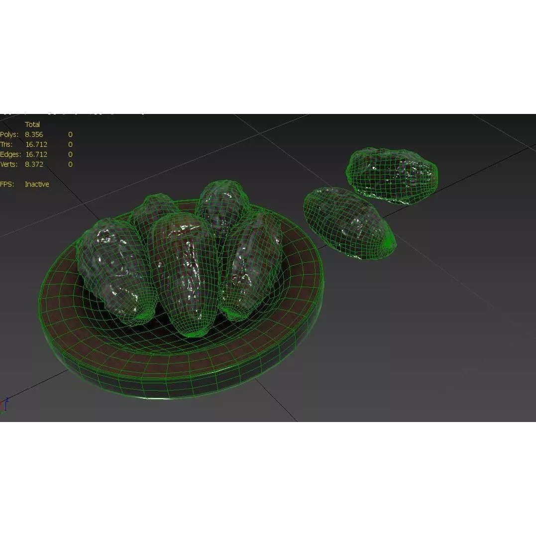 Date 3D Model – Low Poly Game Asset, FBX, PBR Textures - View 3