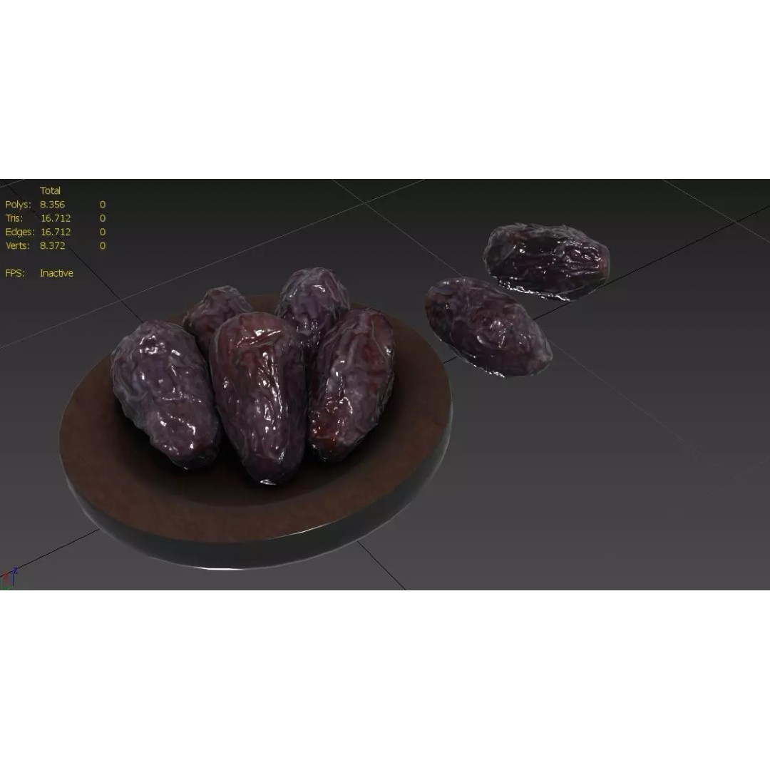 Date 3D Model – Low Poly Game Asset, FBX, PBR Textures - View 4