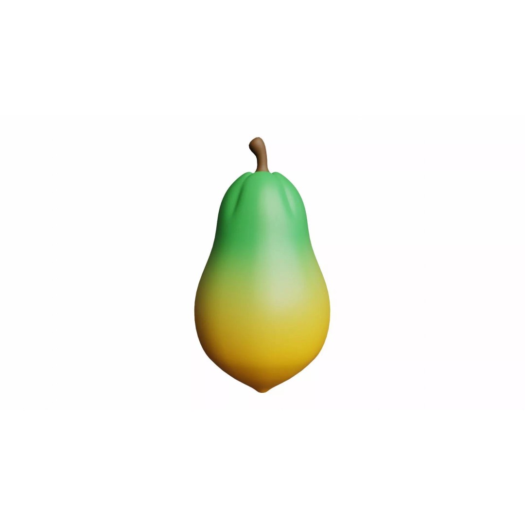 10 Fruits Pack 3D Model – Stylized Cartoon Low Poly, FBX, Blender - View 30