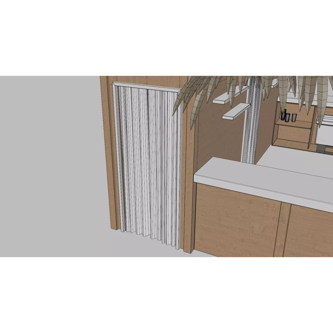 Beach Bar 3D Model – Wood Kiosk with Textures, FBX & OBJ - View 19