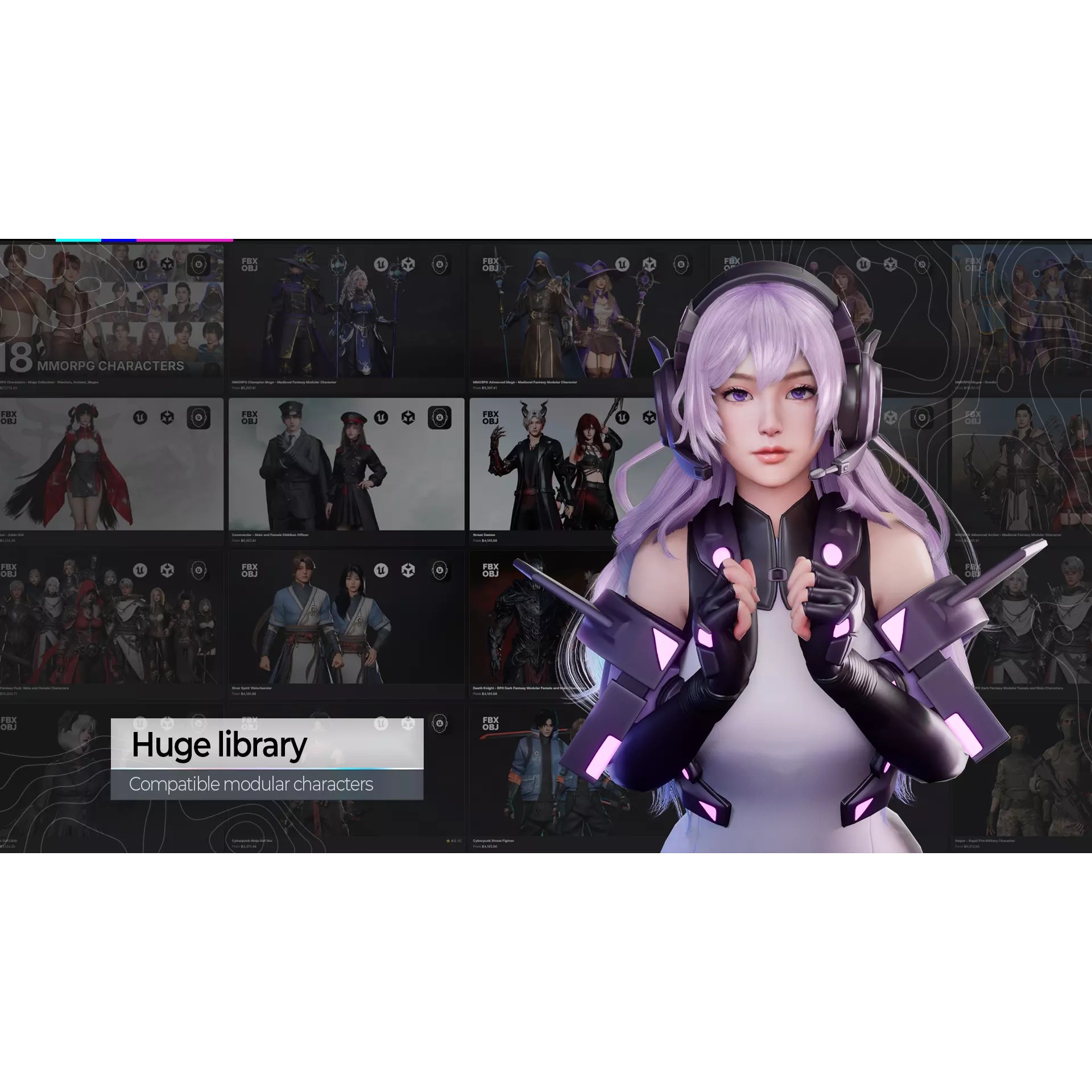 Cyber Operator Girl Ophelia - Low-Poly Game-Ready 3D Model