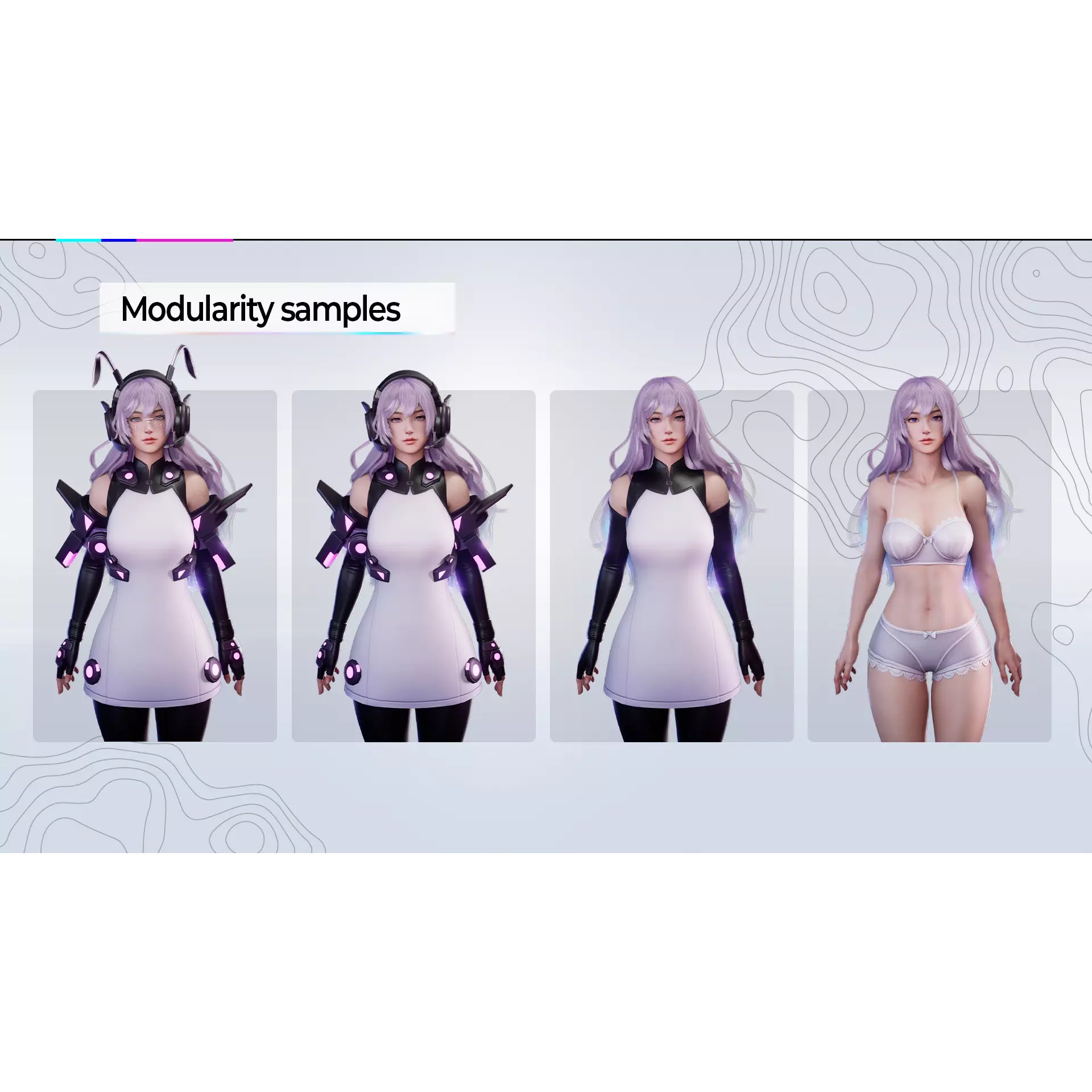 Cyber Operator Girl Ophelia - Low-Poly Game-Ready 3D Model - View 11