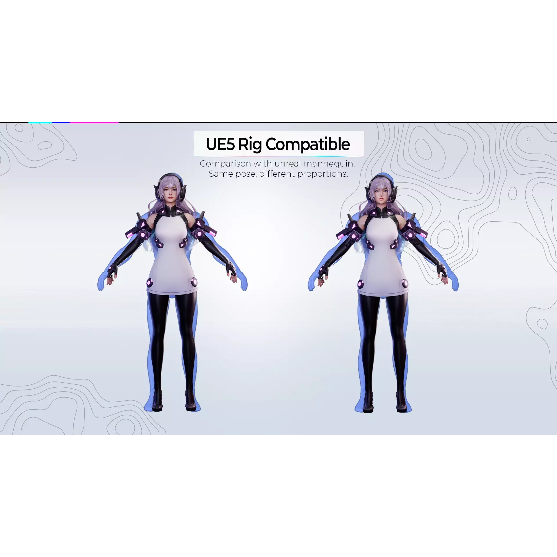Cyber Operator Girl Ophelia - Low-Poly Game-Ready 3D Model - View 18