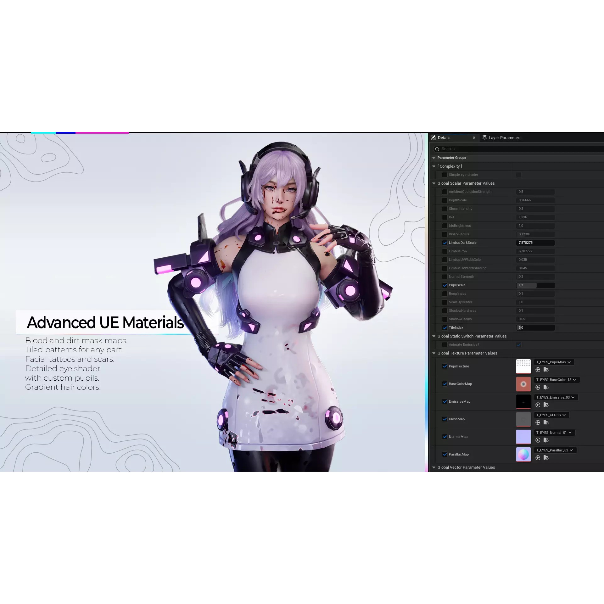 Cyber Operator Girl Ophelia - Low-Poly Game-Ready 3D Model - View 21
