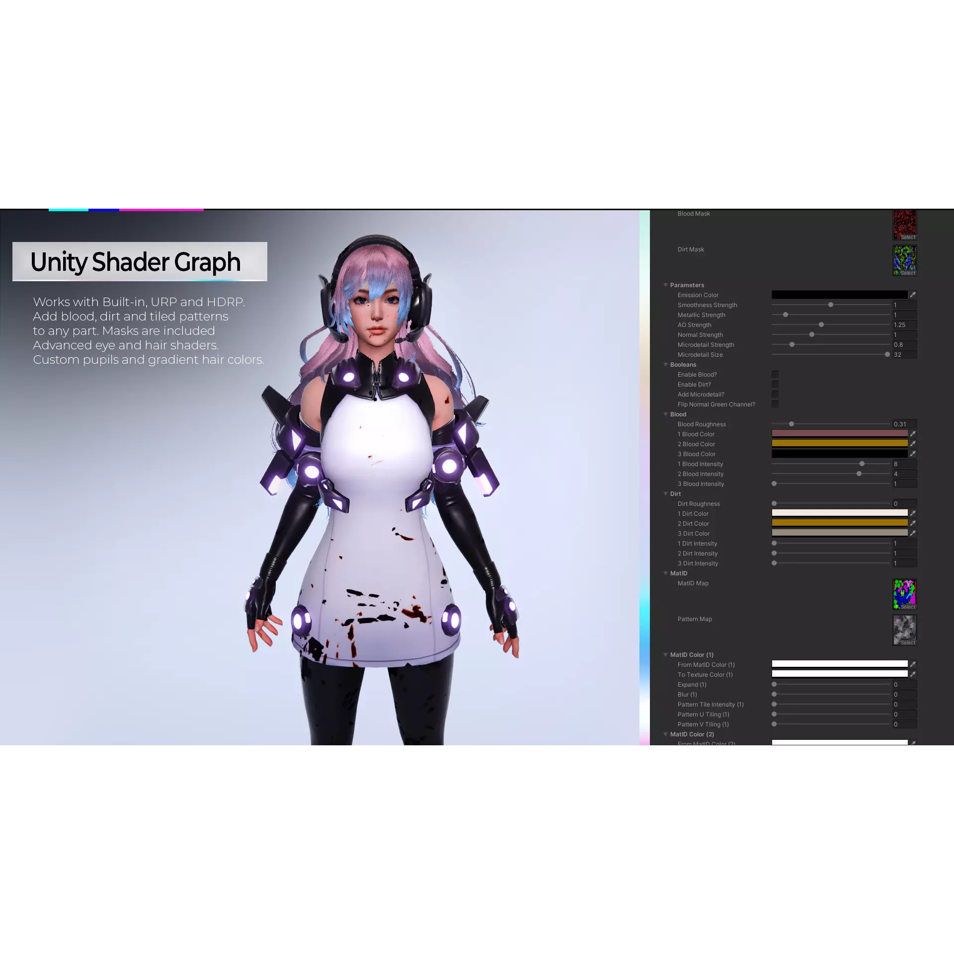Cyber Operator Girl Ophelia - Low-Poly Game-Ready 3D Model - View 23