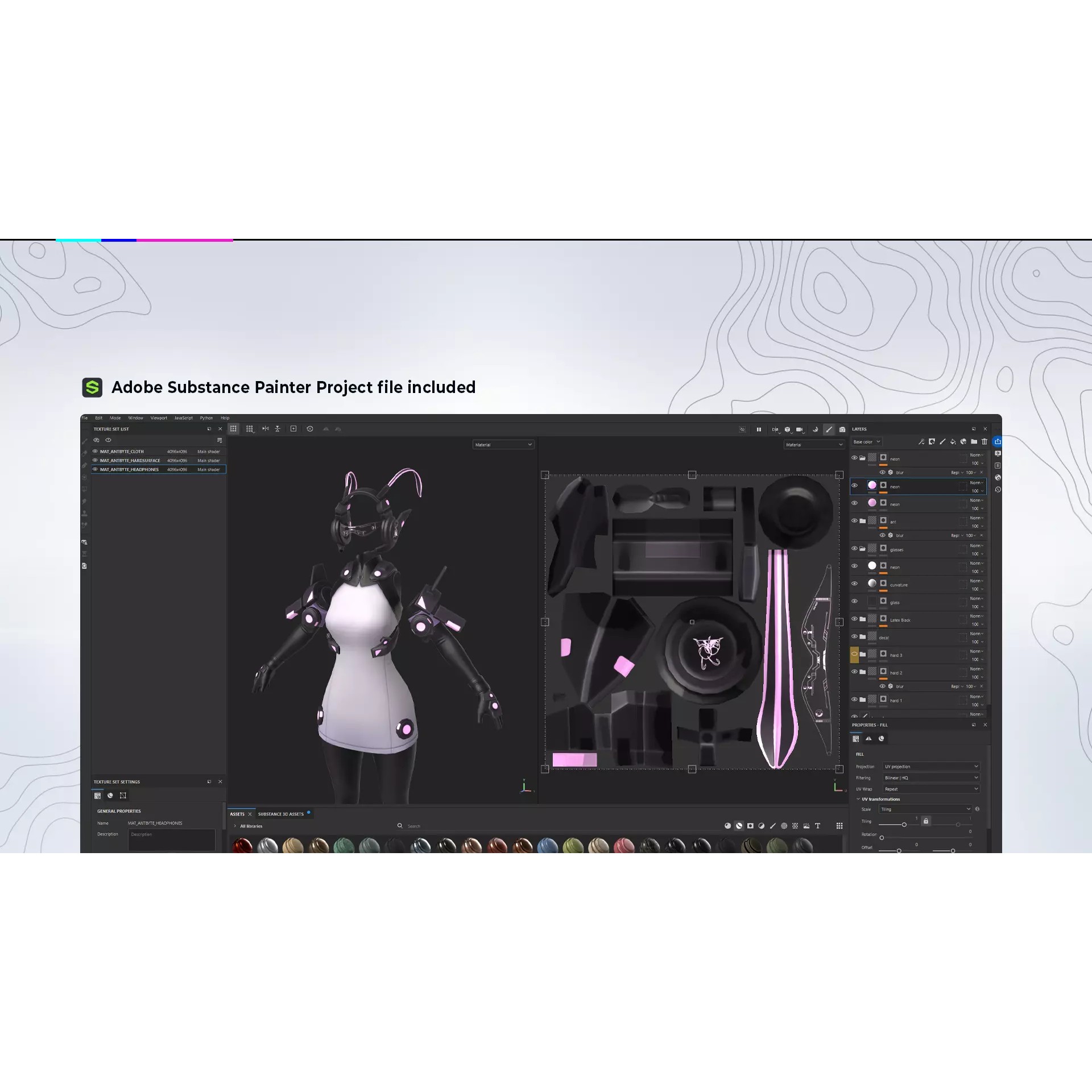 Cyber Operator Girl Ophelia - Low-Poly Game-Ready 3D Model - View 24