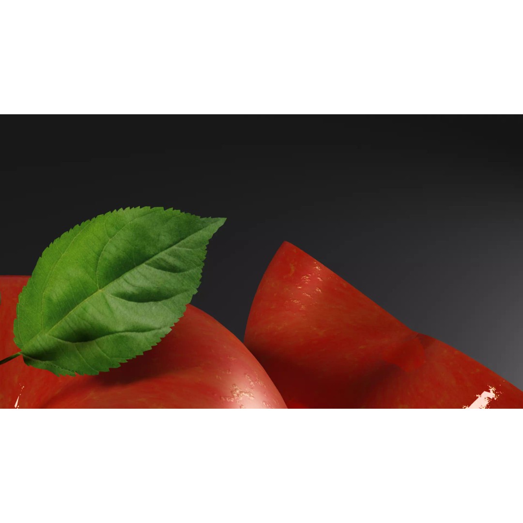 Realistic Red Apple 3D Model – Low Poly PBR Asset for Games and Animation - View 4