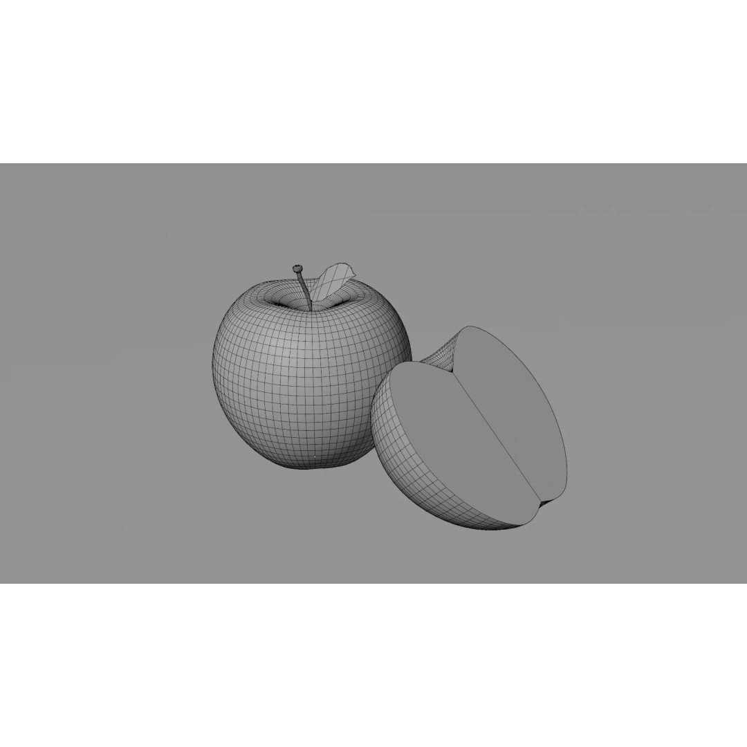 Realistic Red Apple 3D Model – Low Poly PBR Asset for Games and Animation - View 6