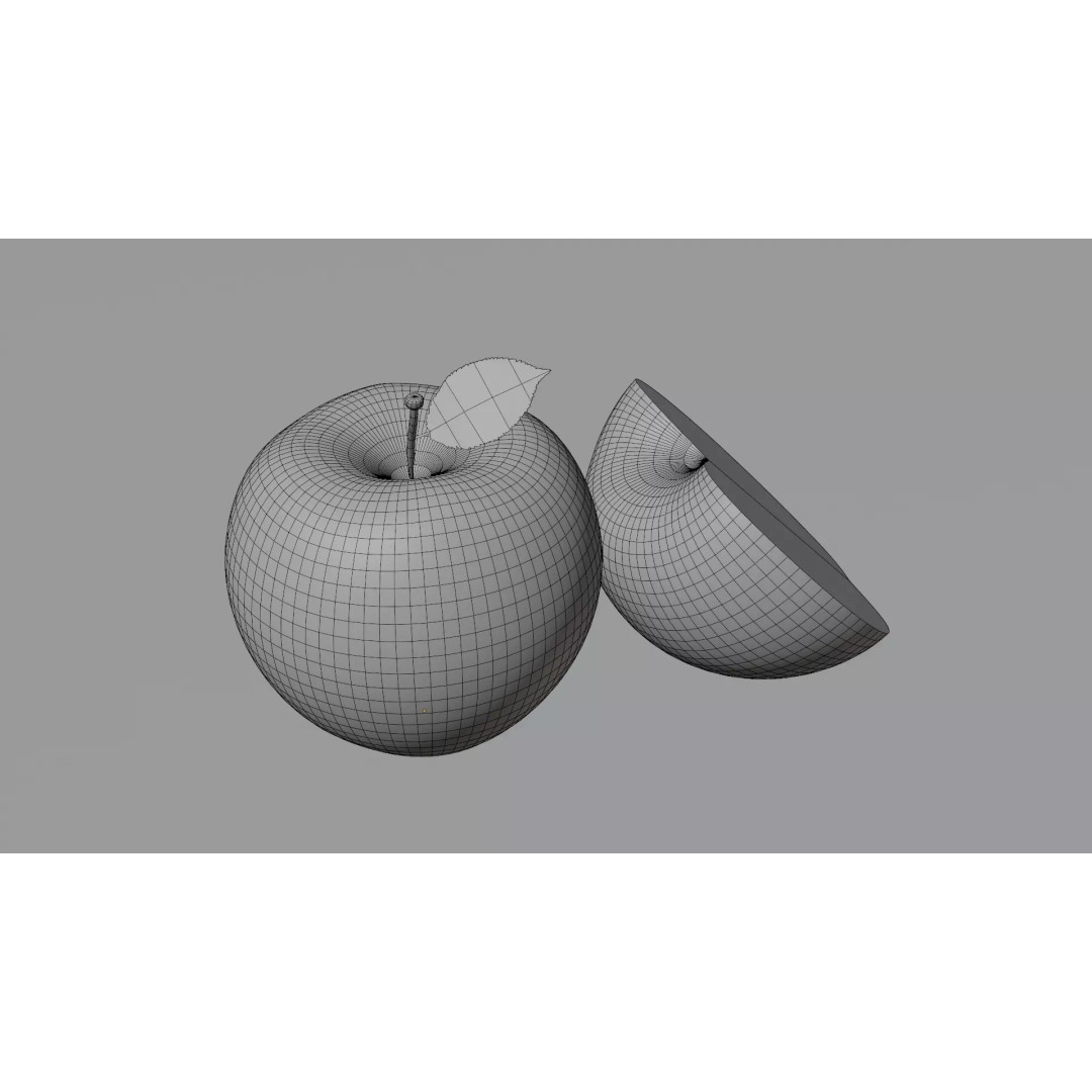 Realistic Red Apple 3D Model – Low Poly PBR Asset for Games and Animation - View 7