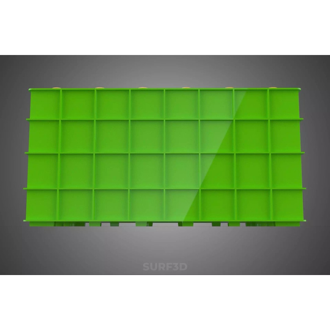 Green Bottles Drink Crate 3D Model – Durable Storage Array, FBX - View 17