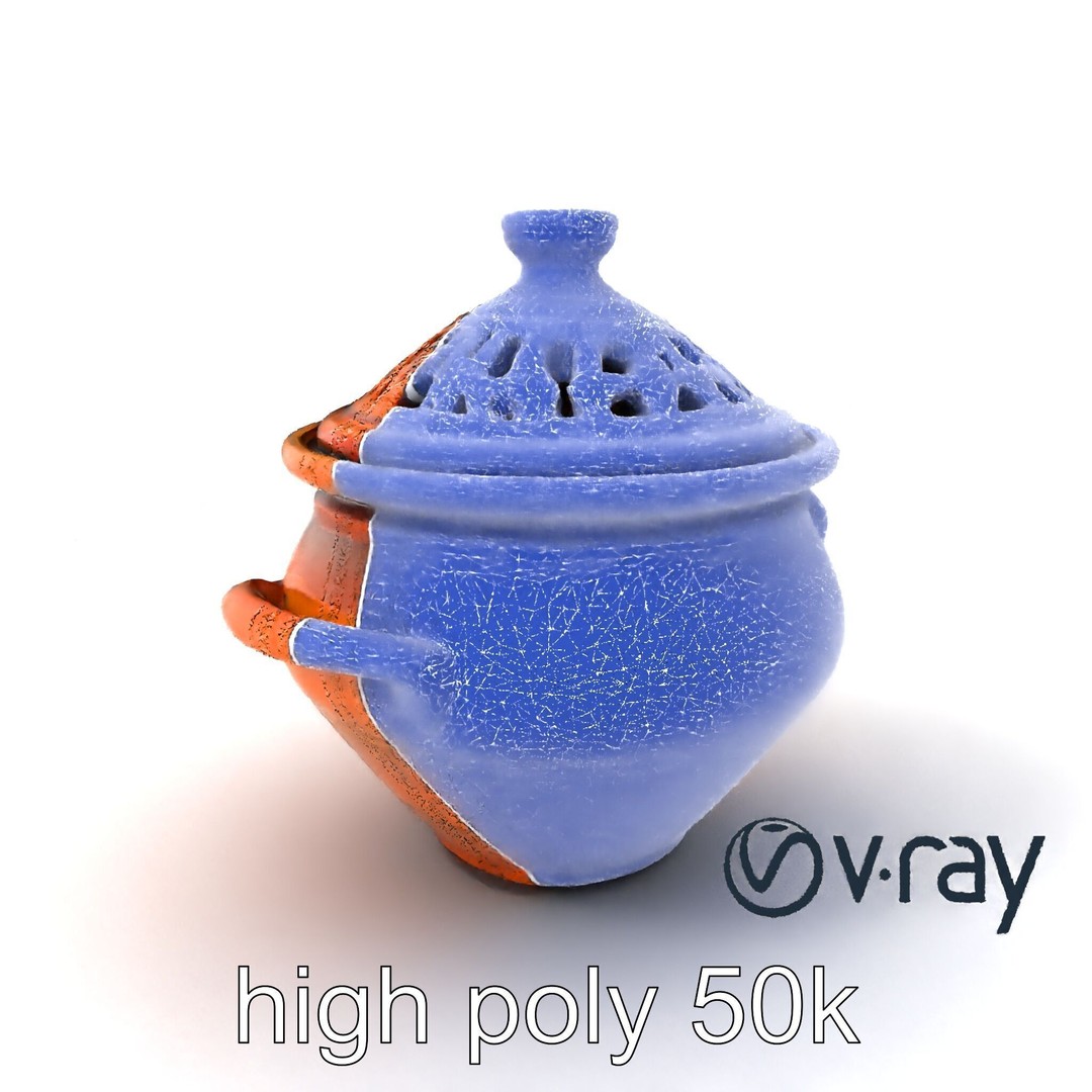North African Tagine Pot 3D Model – Low Poly Artisanal Design, FBX - View 11