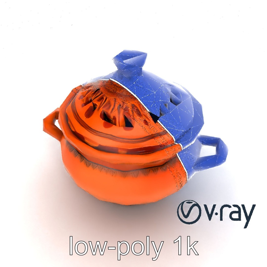 North African Tagine Pot 3D Model – Low Poly Artisanal Design, FBX - View 14