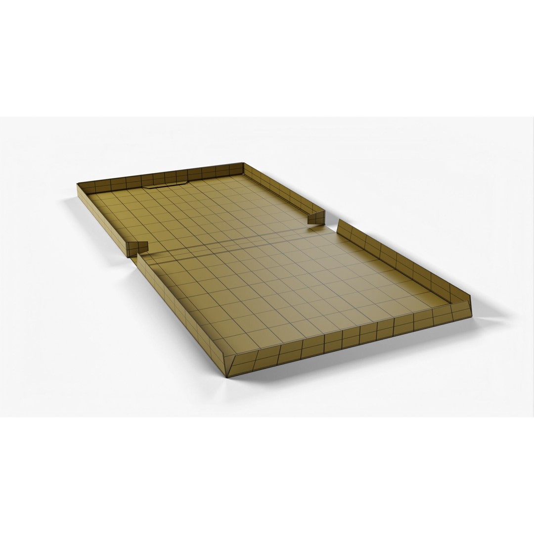 Kraft Paper Pizza Box 3D Model – High Poly PBR Asset, FBX, OBJ - View 14